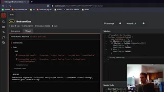 Codewars Break camelCase in JavaScript
