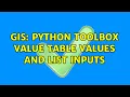 GIS Python Toolbox Value Table values and list inputs