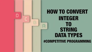 How to convert integer to string datatype Competitive Programming
