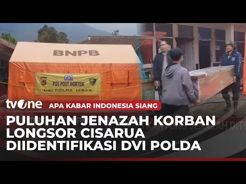 55 Kantong Jenazah Korban Longsor Cisarua Diterima DVI Polda Jabar