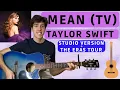 Taylor Swift - Mean TV studio version live guitar cover with chords on screen