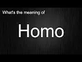 The Last Homo Meaning and Pronunciation You ll Ever Need to Watch