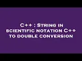 C String in scientific notation C to double conversion