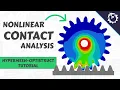 Nonlinear Contact Analysis using Hypermesh Optistruct Tutorial