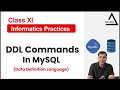 DDL Commands in MySQL Chapter 9 SQL Class 11 Informatics Practices Practical Explanation