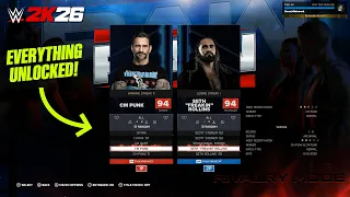 WWE 2K26 Everything Unlocked FULL ROSTER Arenas Championships Referees More