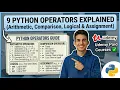 9 Python Operators Explained Arithmetic Comparison Logical Assignment Udemy Paid Courses