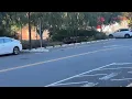 Northbound Weekend Local caltrain departing Menlo Park