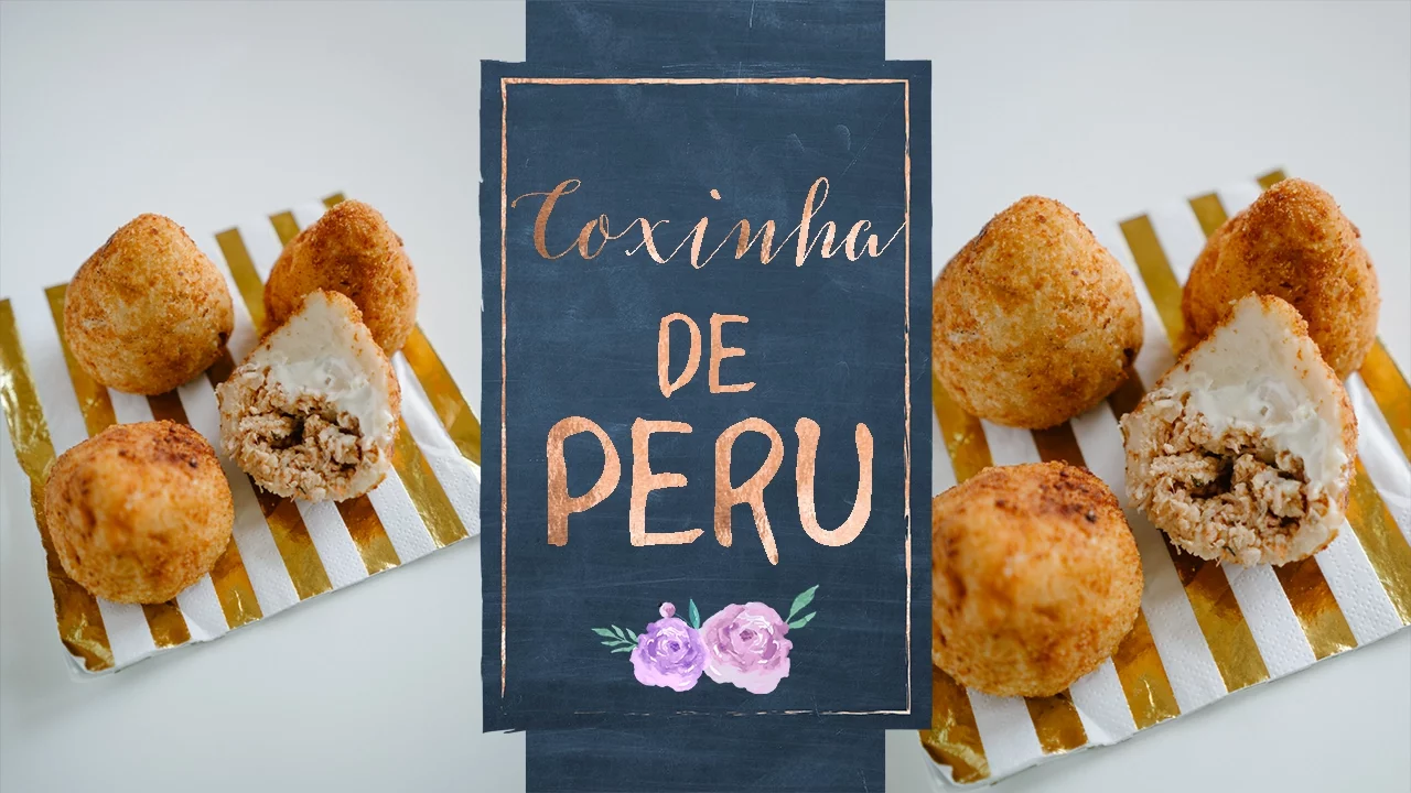 COXINHA DE PERU (COM AS SOBRAS DO NATAL)