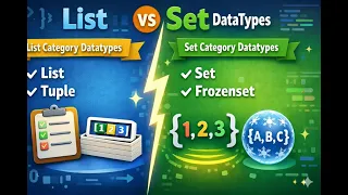 Part 4 Python List vs Set Datatypes List Tuple Set Frozenset Explained
