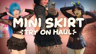 alt fashion mini skirt try on haul nixxi cat