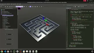 Maze Solver Using Basic Wall Following Webots Simulation