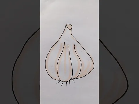 Garlic 🧄 Easy Drawing For Kids #garlic #trending #viral #kidstvforfun #youtubeshorts #shorts #art