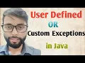 User defined Exception in Java in Hindi