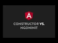 Angular - the difference between constructor and ngOnInit
