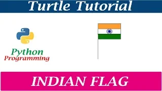 Python Turtle Graphics - Pattern 3 Drawing INDIAN FLAG
