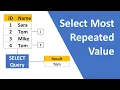 Sql select most repeated value