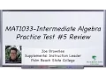 Question 28 MAT1033C Practice Test