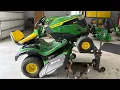 John Deere S240 yearly maintenance - and new blades also Dak the barn cat stops by