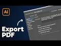 How to Export as PDF in Illustrator