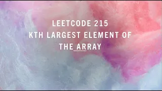 Leetcode 215 Kth largest element of the array python heap sorting dsa