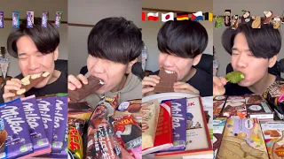 ASMR アイスと世界のチョコ爆食い 咀嚼音 Mukbang ショート動画まとめver BGM無  ASMR アイスと世界のチョコ爆食い 咀嚼音 Mukbang ショート動画まとめver BGM無