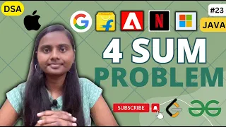 4 Sum Problem Arrays Leetcode JAVA DSA