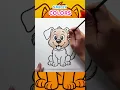 Dog Coloring for Kids Easy Animal Drawing Painting Learn Colors for Children