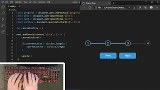 ASMR Programming - Progress Steps using HTML CSS and JavaScript