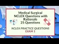 Medical Surgical Nursing NCLEX Review 25 Questions Set 1