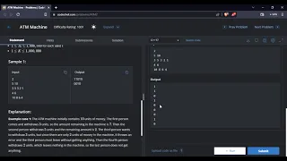 ATM Machine Solution CodeChef