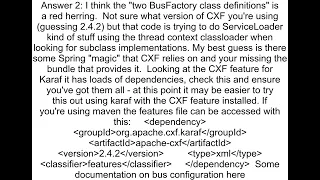 ERROR java lang ClassCastException class org apache cxf bus spring SpringBusFactory