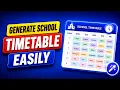 Create Class Timetables in Minutes Free School Management Software 2026