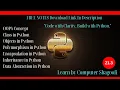 OOP s in Python Part-21 3 object class Inheritance polymorphism Encapsulation Abstraction