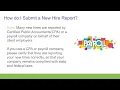 How to Report New Hires