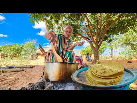 Download MP3 African village life | Cooking Most Delicious Traditional Food for Breakfast | Soft Easy Chapati