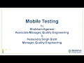 Mobile Testing Training Session Professional Development Program - QA InfoTech