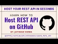 Host Rest API end point on GitHub GET Only Mimic API Make GET API like URL on GitHub