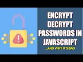 How To Encrypt Decrypt Passwords In Javascript
