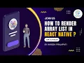 Array To List In React Native Array Listing With Map Function React Native Tutorial In Hindi