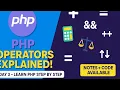 Learn PHP Operators Arithmetic Assignment Comparison Logical
