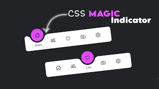 Magic Navigation Menu Indicator using Html CSS Javascript Curve Outside Effects