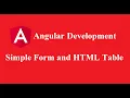 Create Simple Angular Form Angular Table Angular Tutorial for Beginners - Part 5