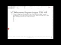 NYS geometry regents August 2019 question 15