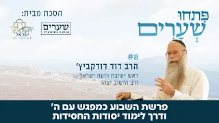 פרשת השבוע כמפגש עם ה ודרך לימוד יסודות החסידות פתחו שערים 8 הרב דוד דודקביץ 