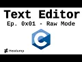 Text Editor in C - Raw Mode Ep 01
