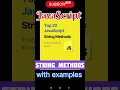 Top 20 JavaScript String Methods in 7 Minutes Must-Know for Web Developers