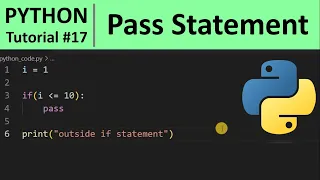 Python Tutorial - pass Statement in Python Programming