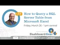 How to Query a SQL Server Table from Microsoft Excel