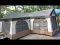 Ozark Trail tent camping with air conditioning Glamping setting up a tent campsite